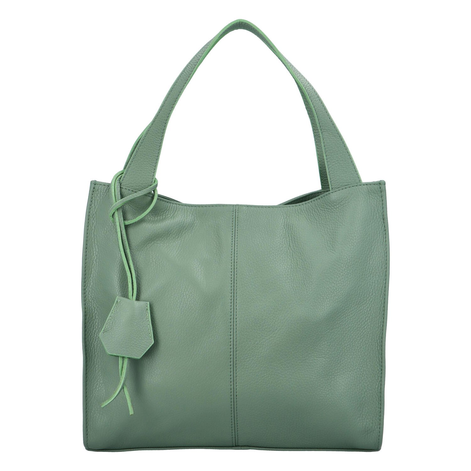 Dámská kožená kabelka bledě zelená - ItalY Methy
