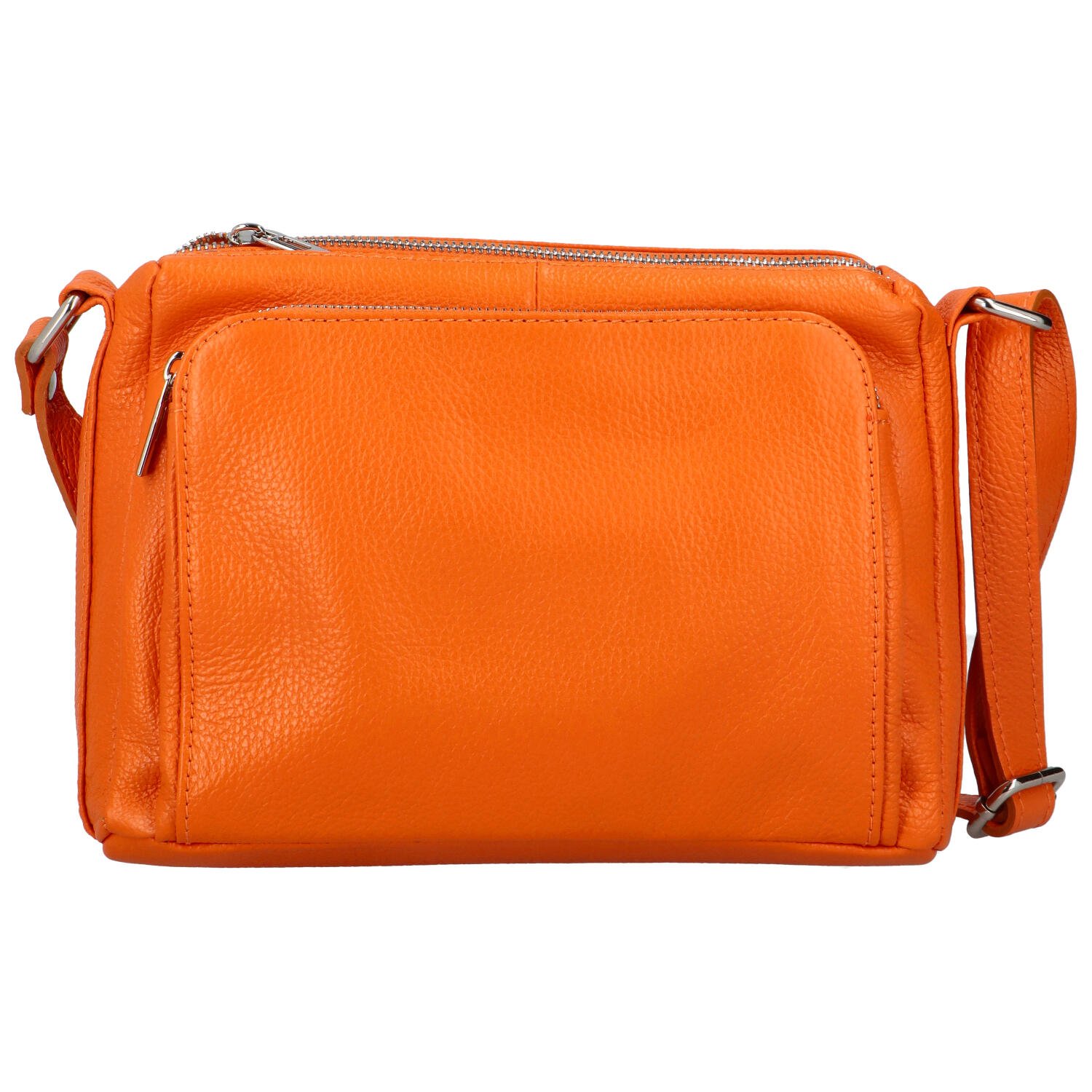 Dámská kožená crossbody kabelka oranžová - ItalY Bandit 2