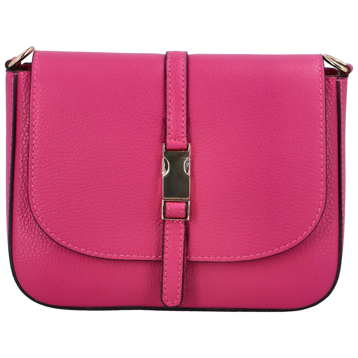 Dámská kožená crossbody kabelka fuchsiová - ItalY Neul