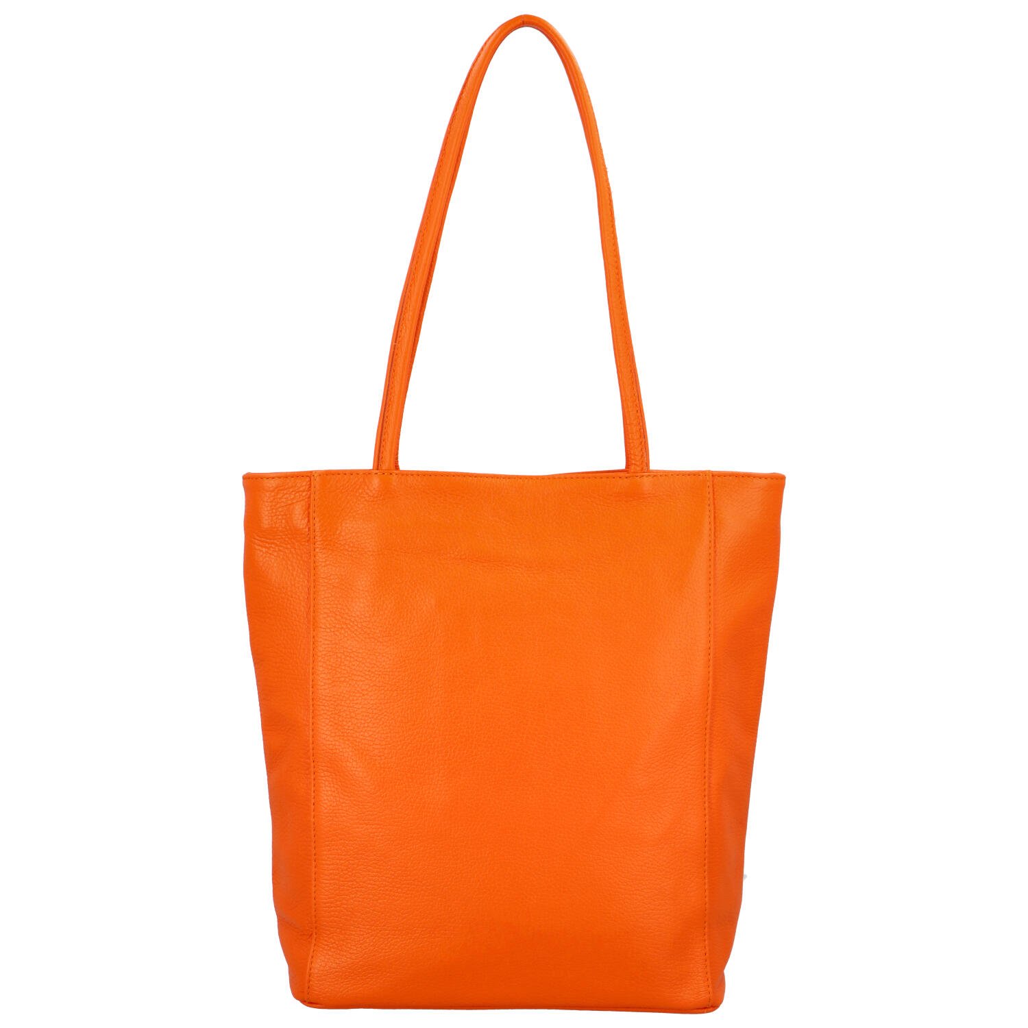 Dámská kožená kabelka přes rameno oranžová - ItalY Nooxies