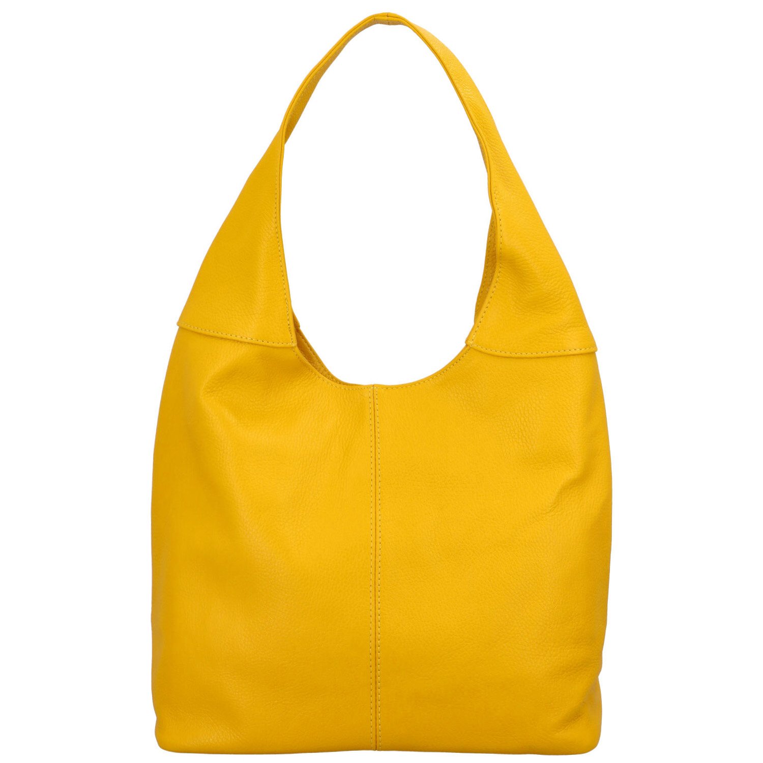 Dámská kožená kabelka přes rameno žlutá - ItalY SkyFull