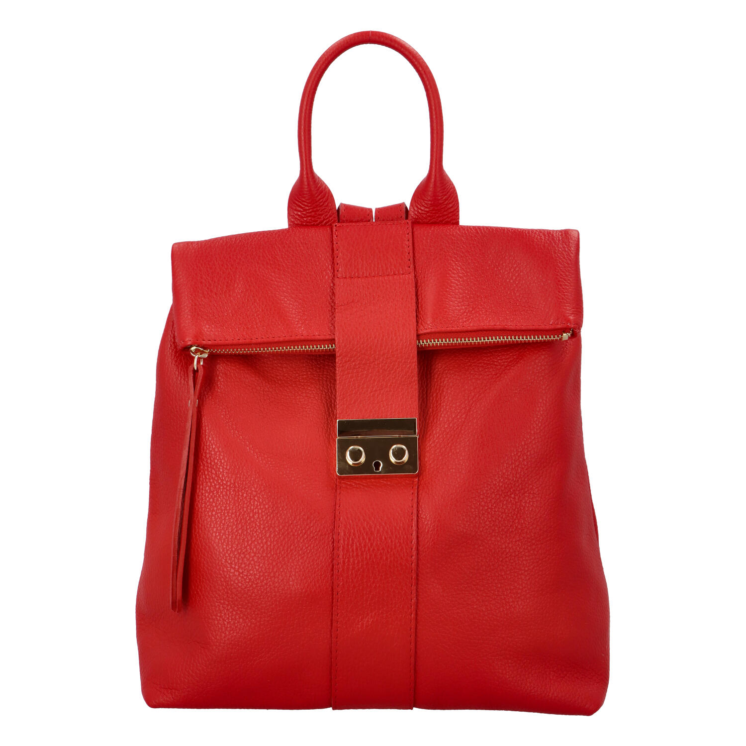 Dámský kožený batoh červený - ItalY Ahmedus