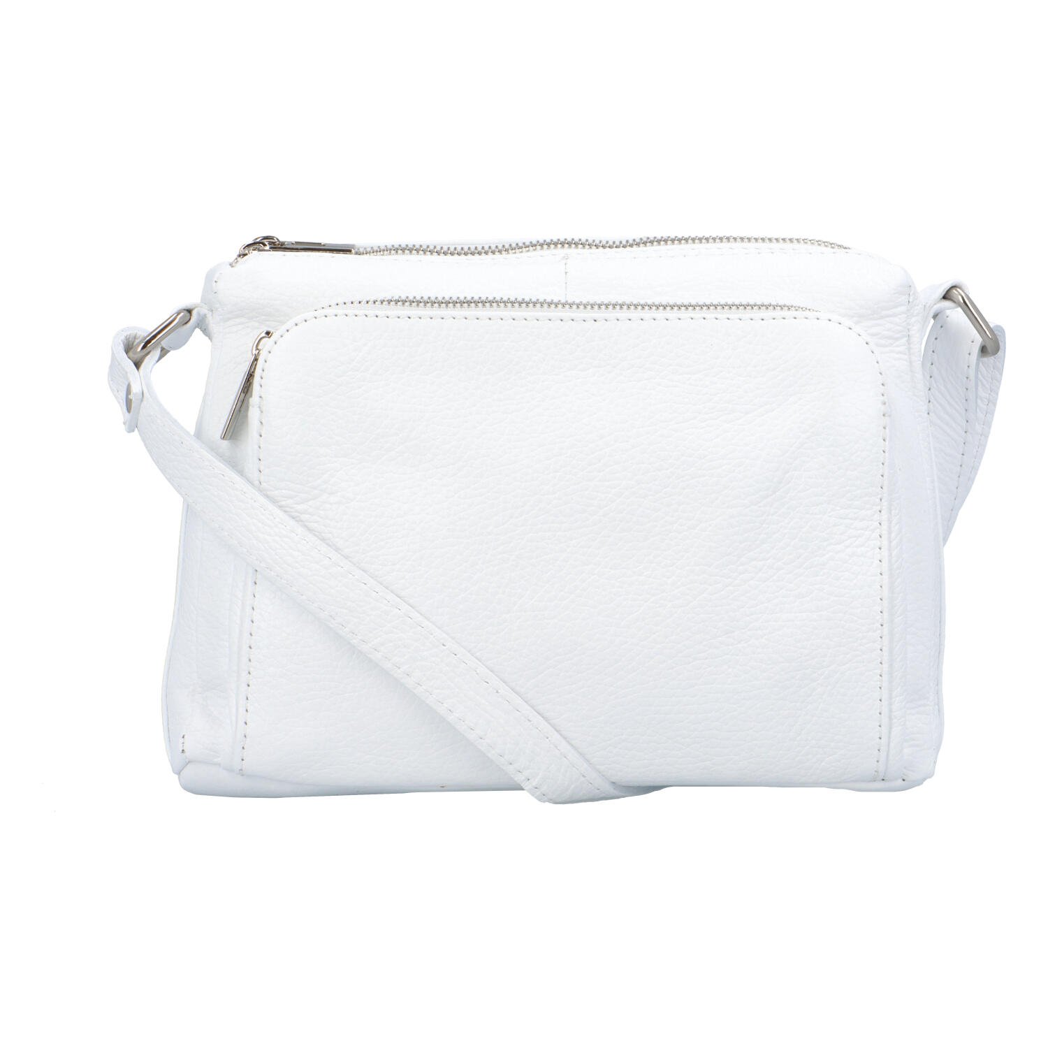 Dámská kožená crossbody kabelka bílá - ItalY Bandit