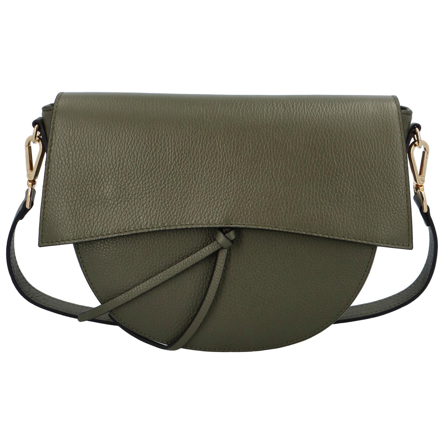 Dámská luxusní kožená kabelka khaki - ItalY Mephia