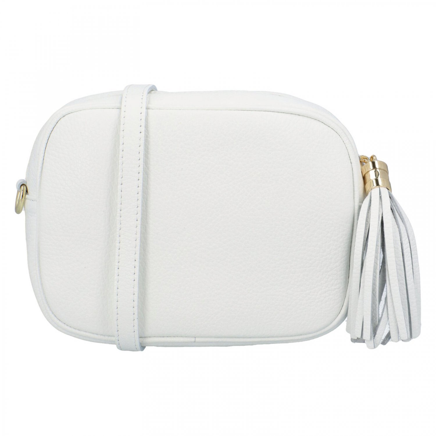 Dámská kožená crossbody kabelka bílá -  ItalY Kriane G