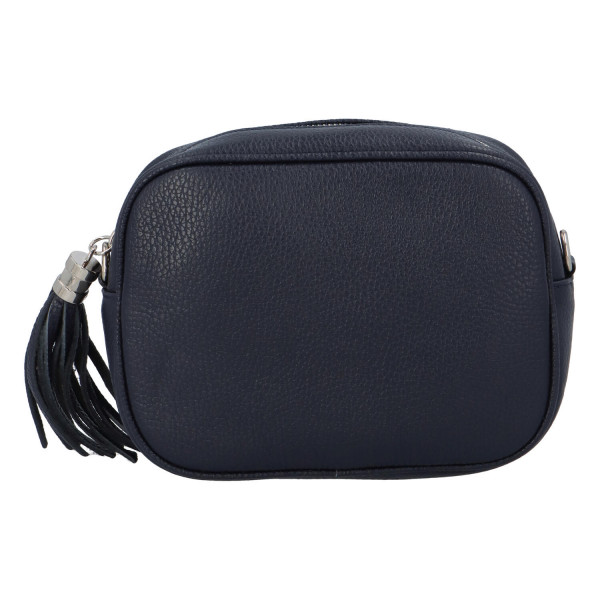 Dámská kožená crossbody kabelka modrá -  ItalY Kriane