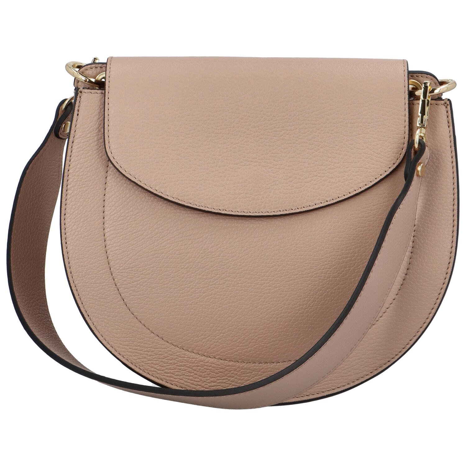 Dámská kožená kabelka přes rameno bledě růžová - ItalY Amanda