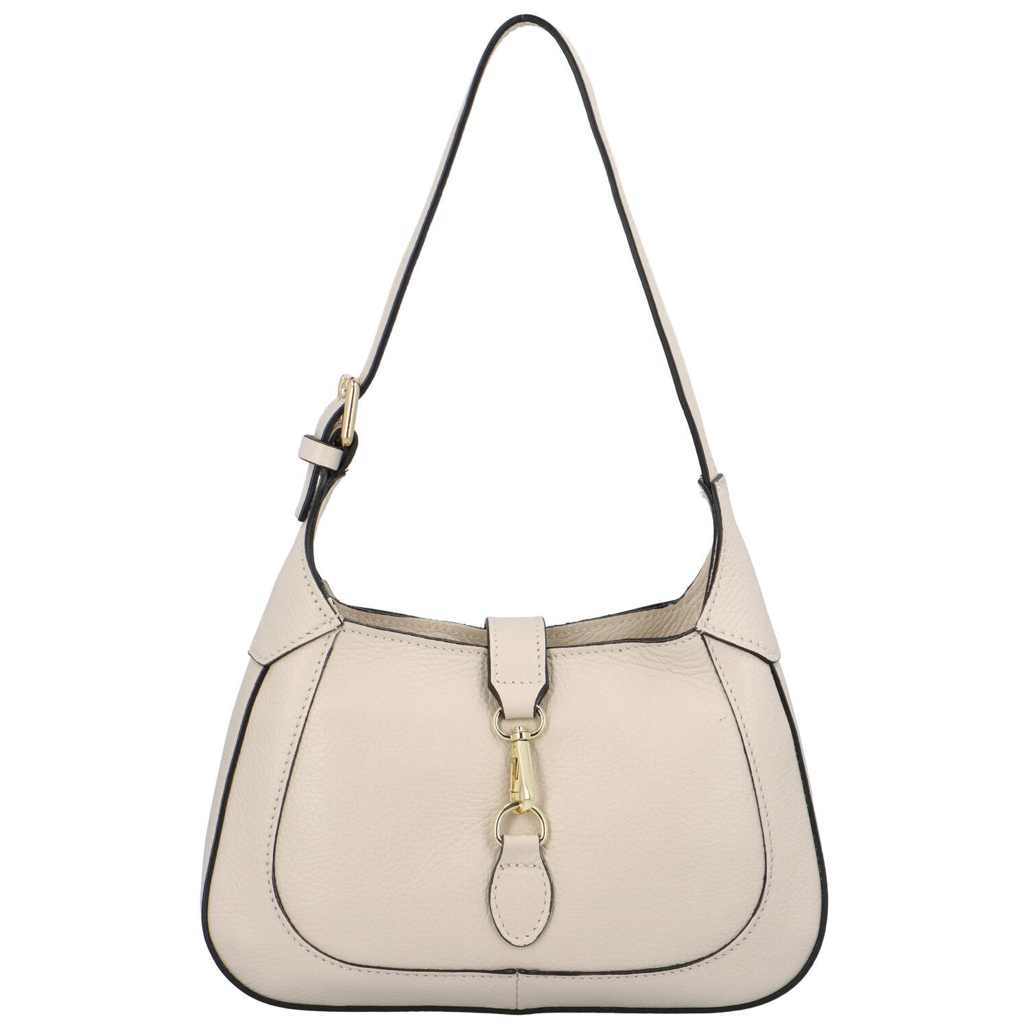 Dámská kožená kabelka přes rameno světle béžová - Delami Levellois