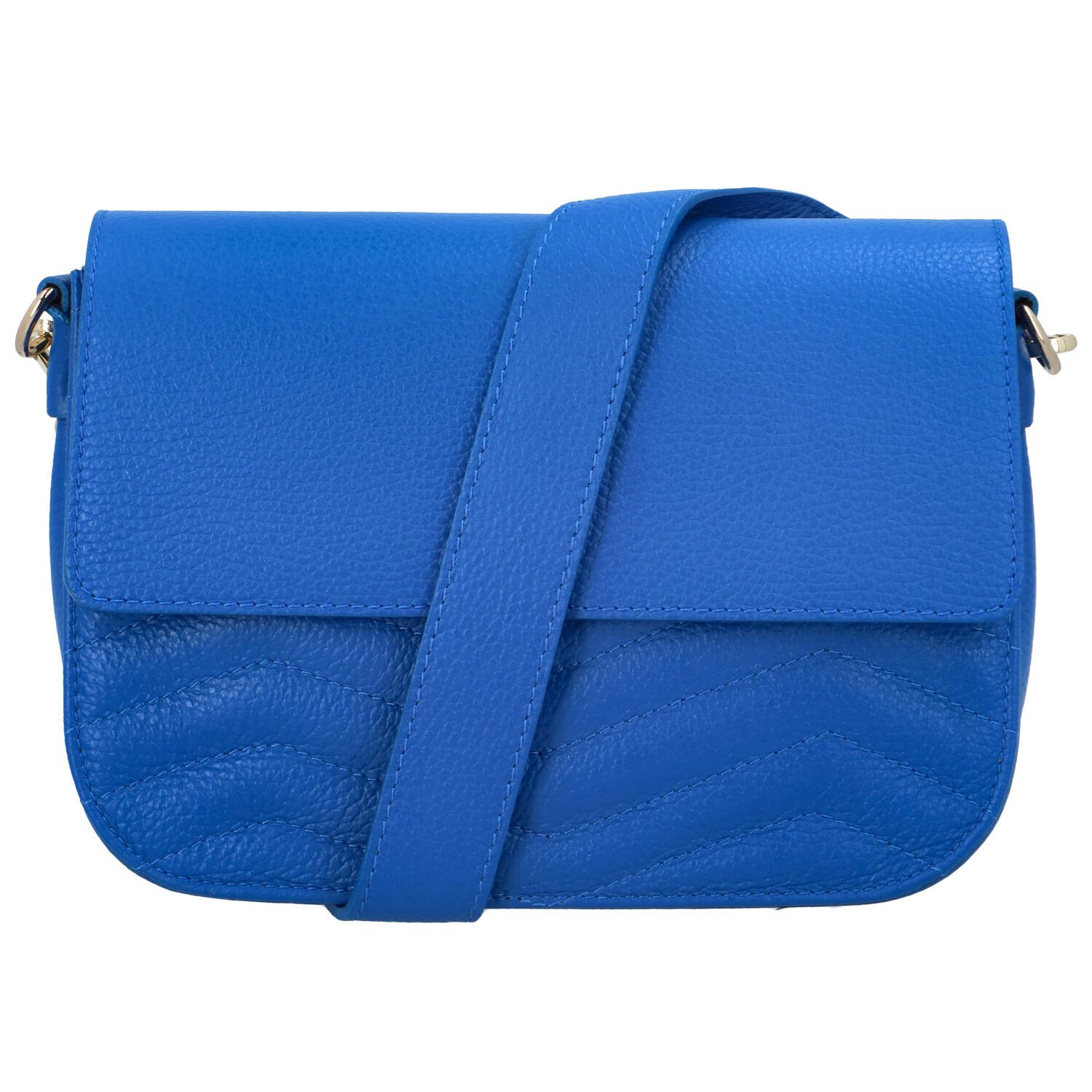 Dámská kožená crossbody kabelka královsky modrá - Delami Inelly