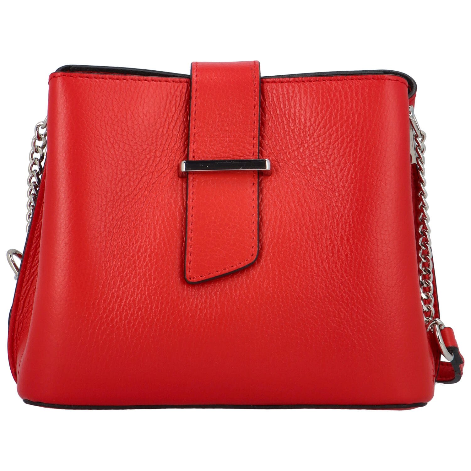 Dámská kožená crossbody kabelka červená - ItalY Euren
