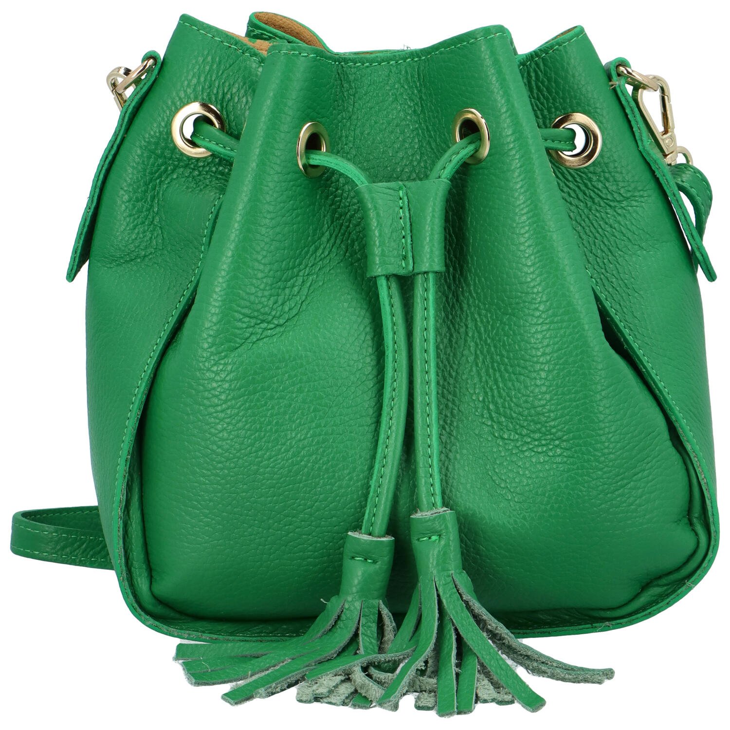 Dámská kožená kabelka přes rameno zelená - Delami Volira