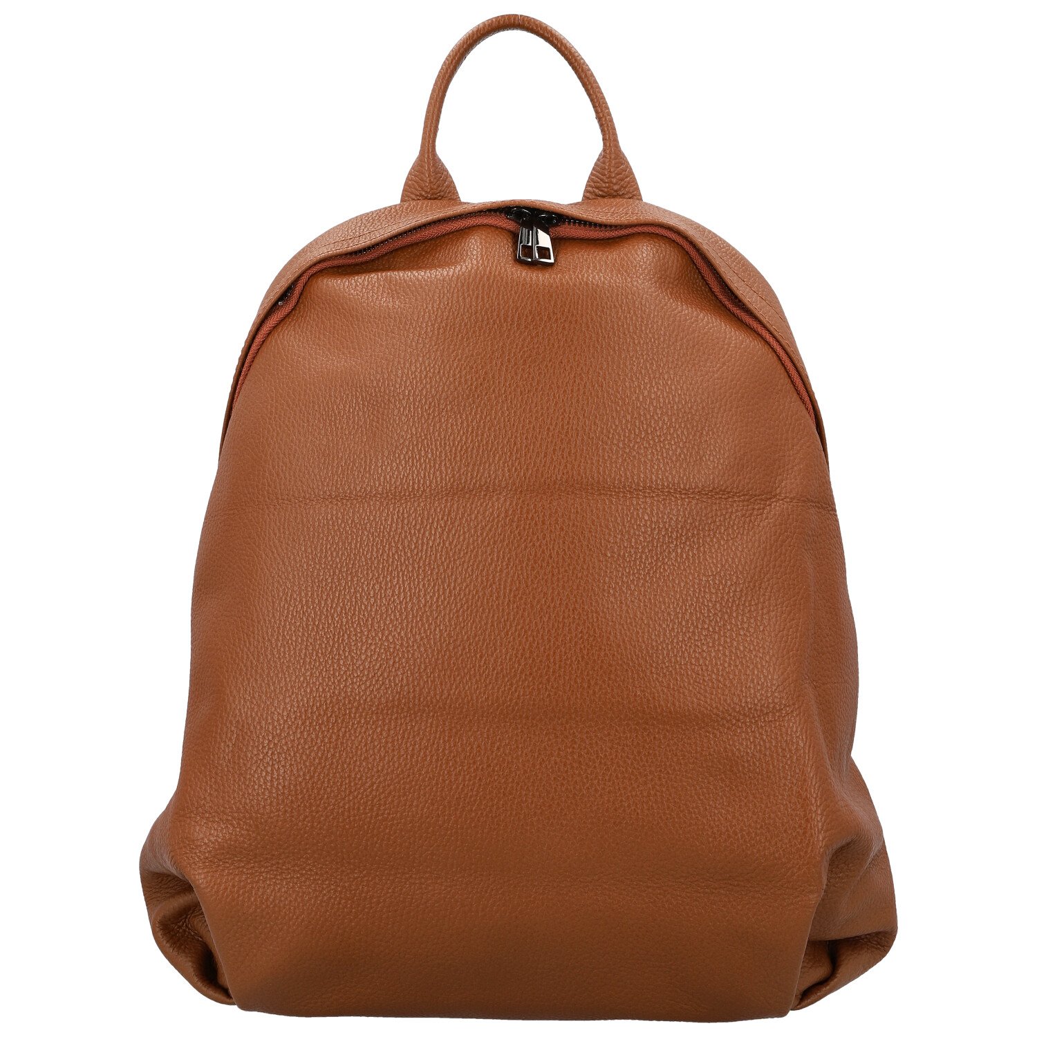 Dámský kožený batoh koňakový - Delami Vera Pelle Ricardo