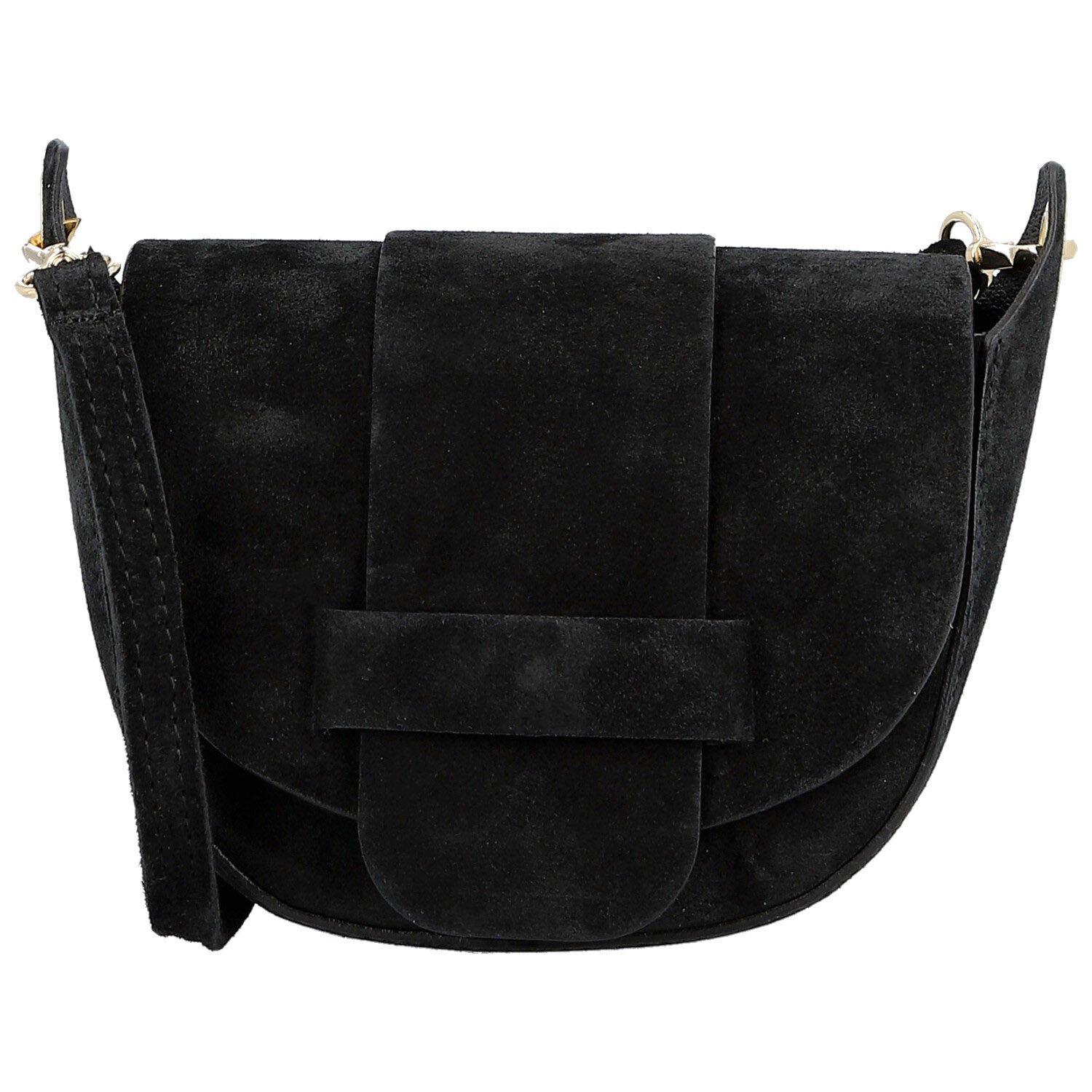 Dámská kožená crossbody kabelka černá - Delami Vera Pelle Ylla