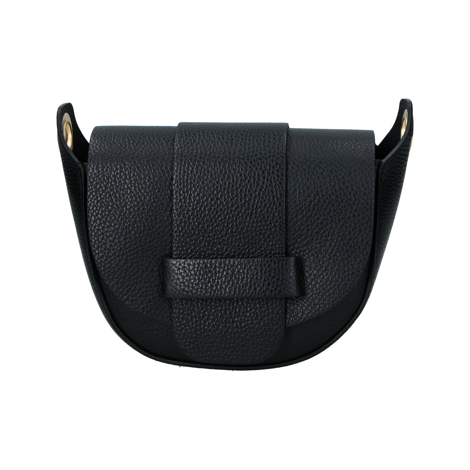 Dámská kožená crossbody kabelka černá - Delami Vera Pelle Blanca