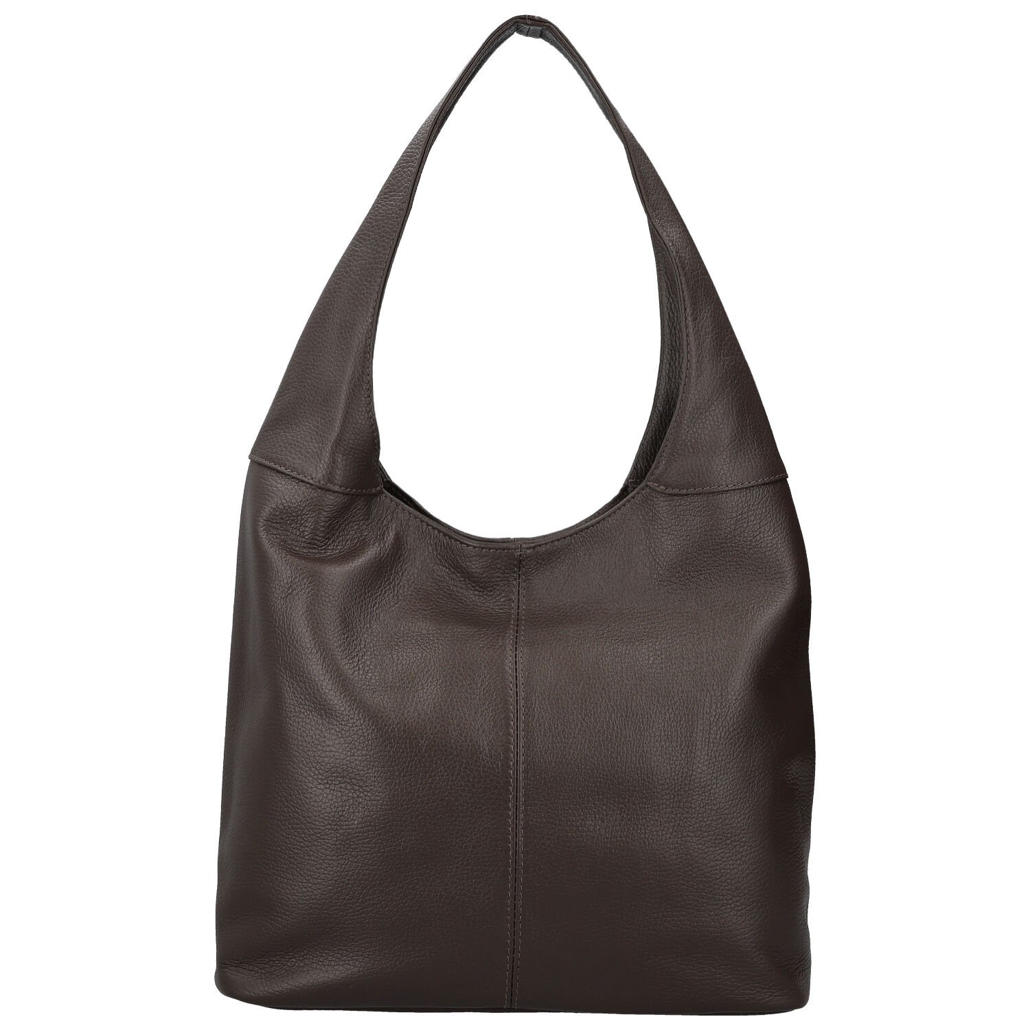 Dámská kožená kabelka přes rameno tmavě hnědá - Delami Vera Pelle SkyFull