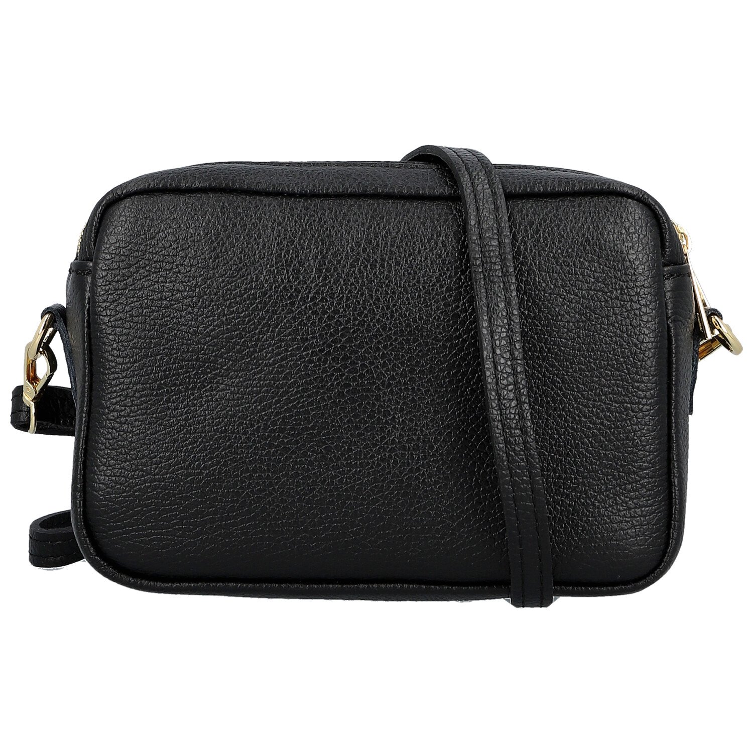 Dámská kožená crossbody kabelka černá - Delami Vera Pelle Maevis