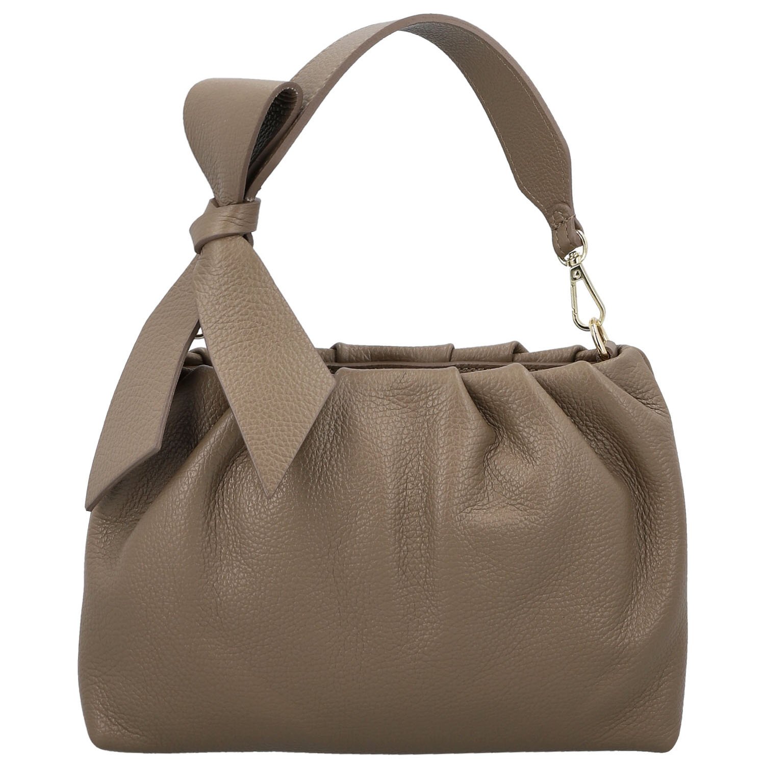 Dámská kožená kabelka do ruky taupe - Delami Vera Pelle Elena
