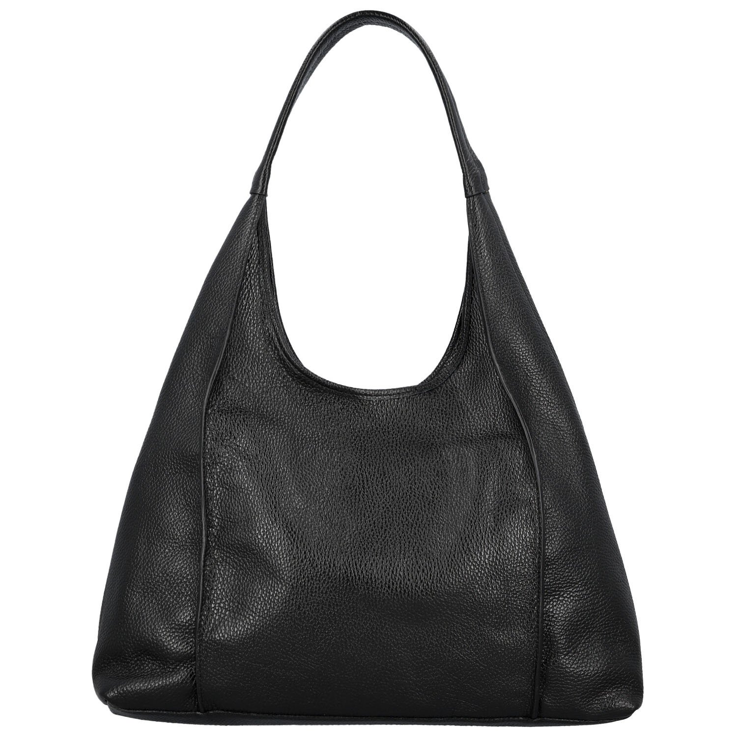 Dámská kožená kabelka na rameno černá - Delami Vera Pelle Blanca