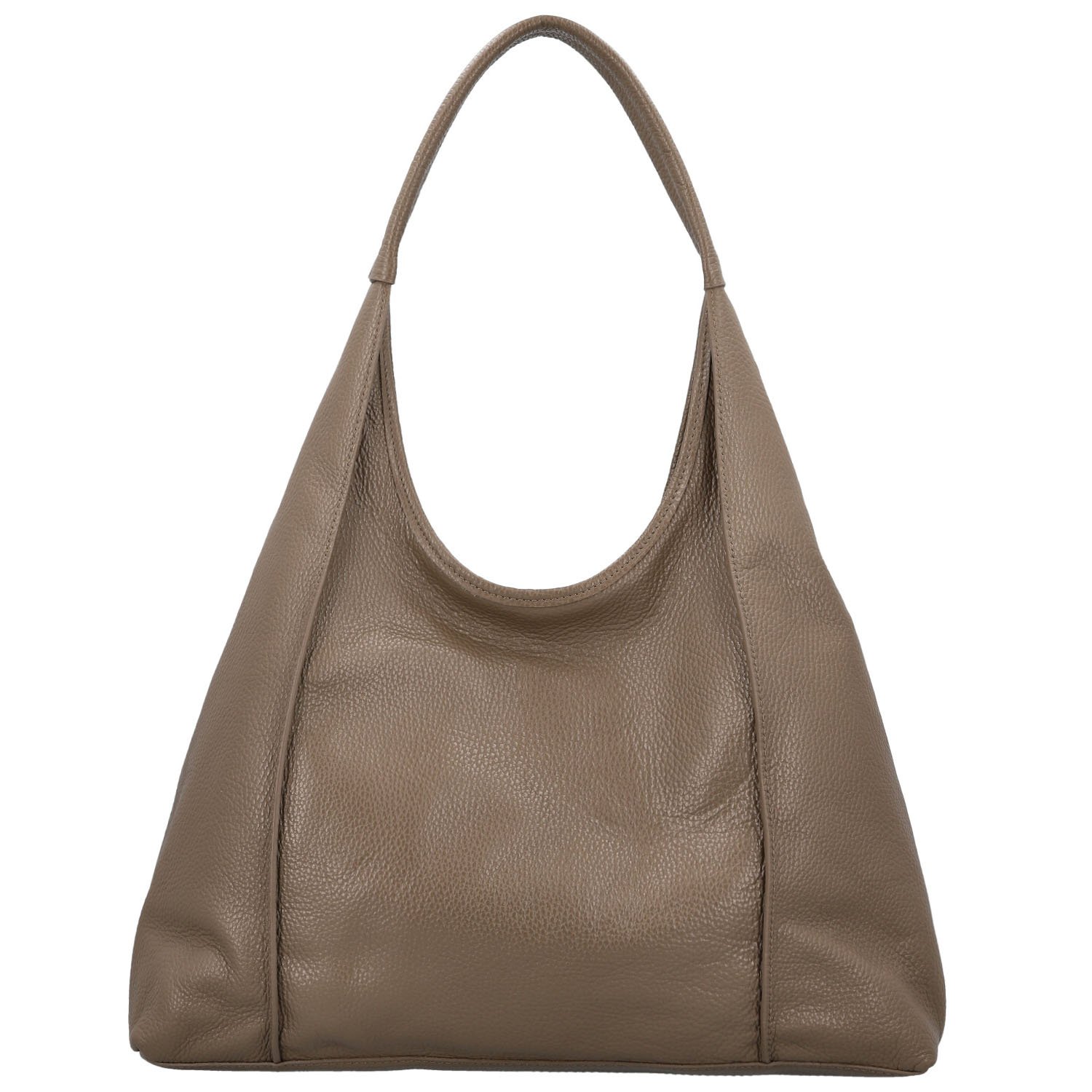 Dámská kožená kabelka na rameno taupe - Delami Vera Pelle Blanca