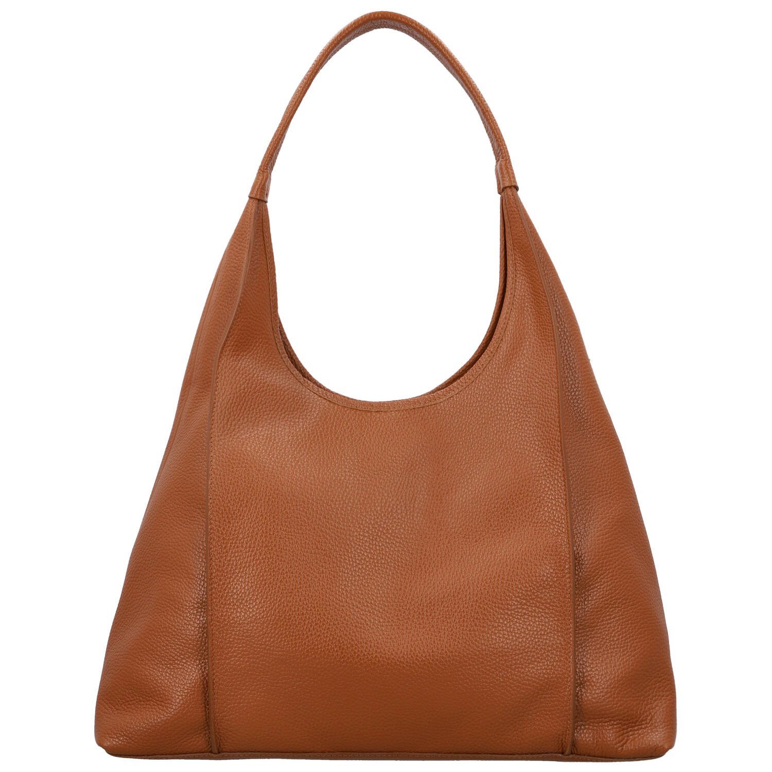 Dámská kožená kabelka na rameno koňaková - Delami Vera Pelle Blanca