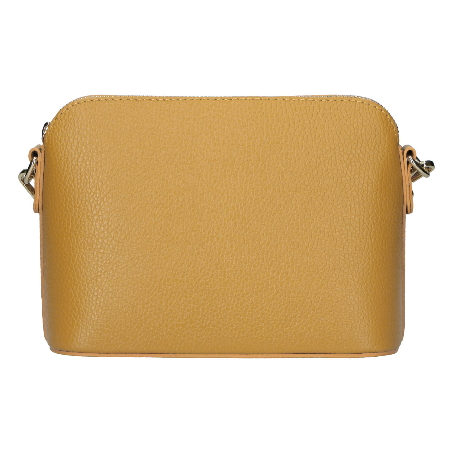 Dámská kožená crossbody kabelka tmavě žlutá - Delami Vera Pelle Gosslin