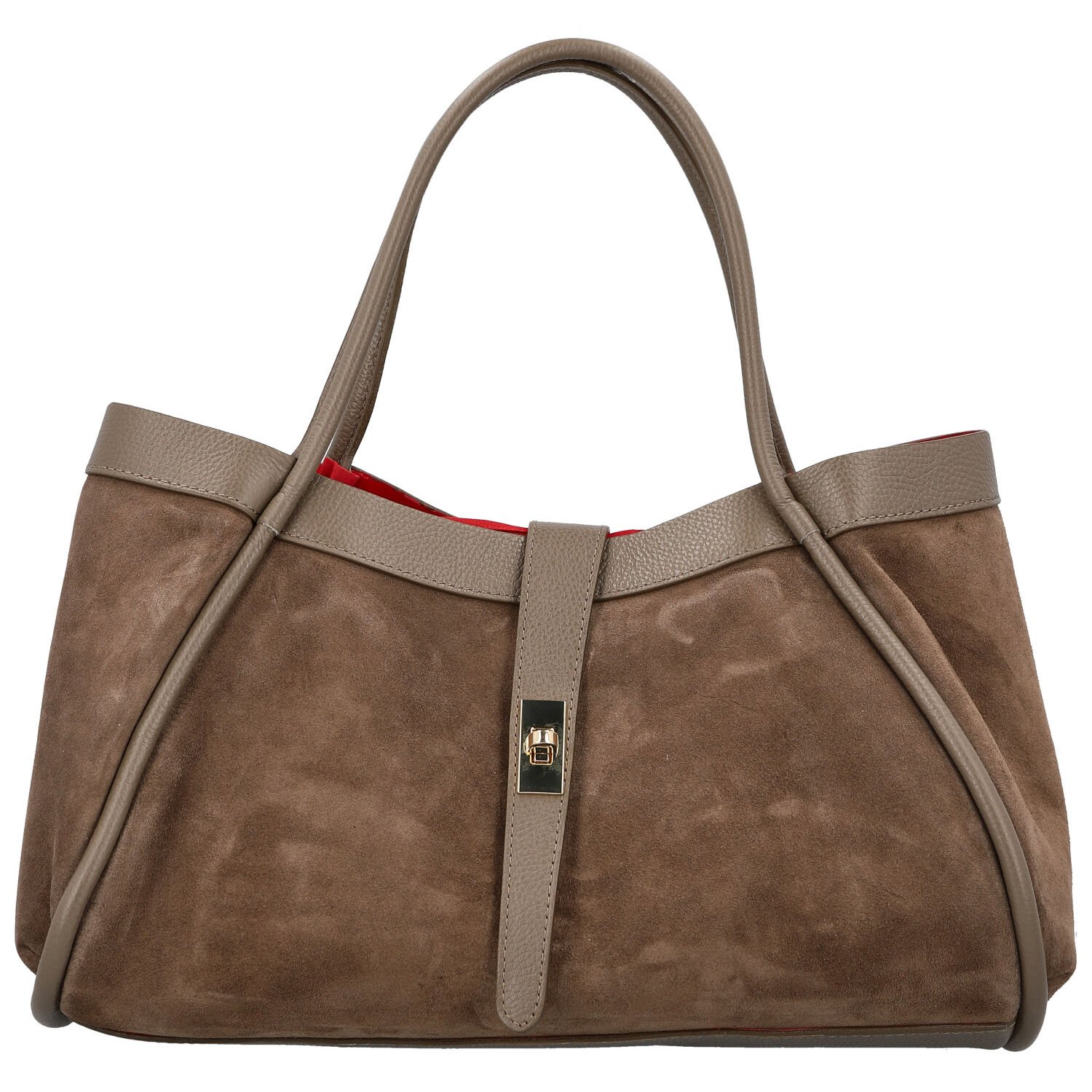 Dámská kožená kabelka na rameno tmavě hnědá - Delami Vera Pelle Haylee