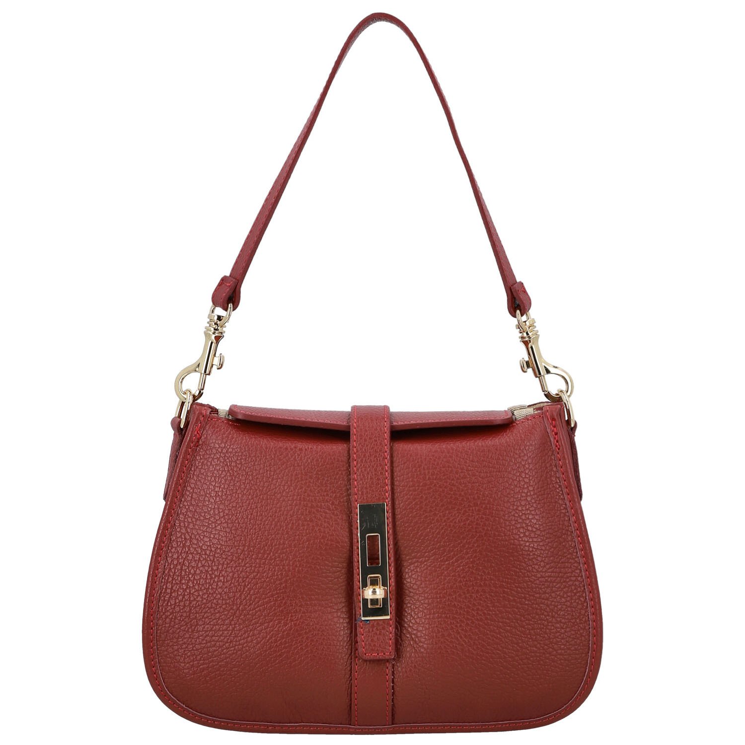 Dámská kabelka na rameno tmavě červená - Delami Vera Pelle Heloise