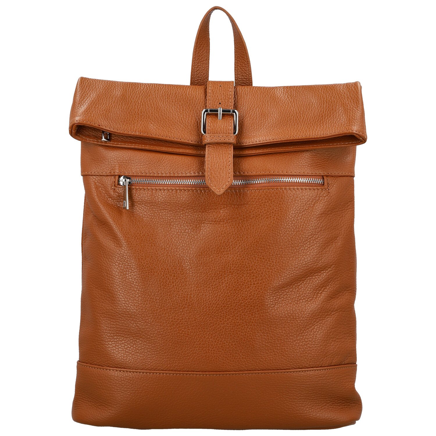 Dámský kožený batoh koňakový - Delami Vera Pelle Jorge