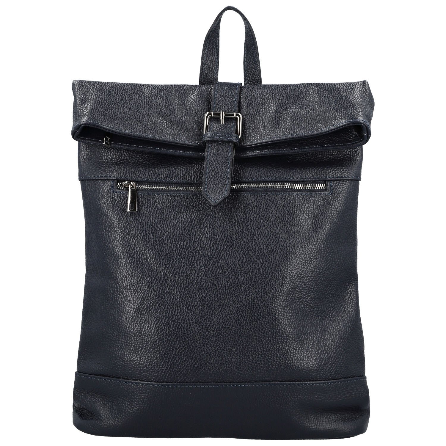 Dámský kožený batoh tmavě modrý - Delami Vera Pelle Jorge