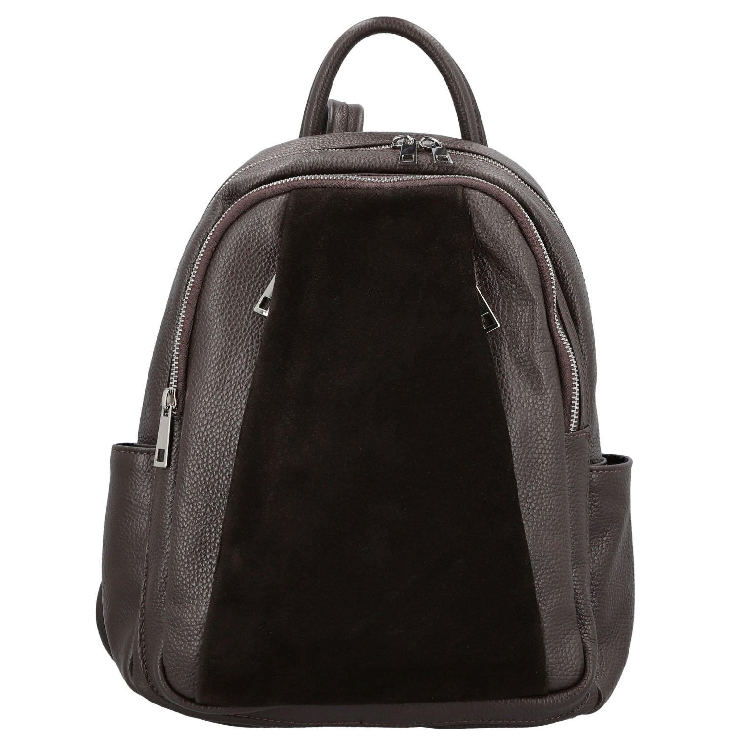 Dámský kožený batoh tmavě hnědý - Delami Vera Pelle Naoto