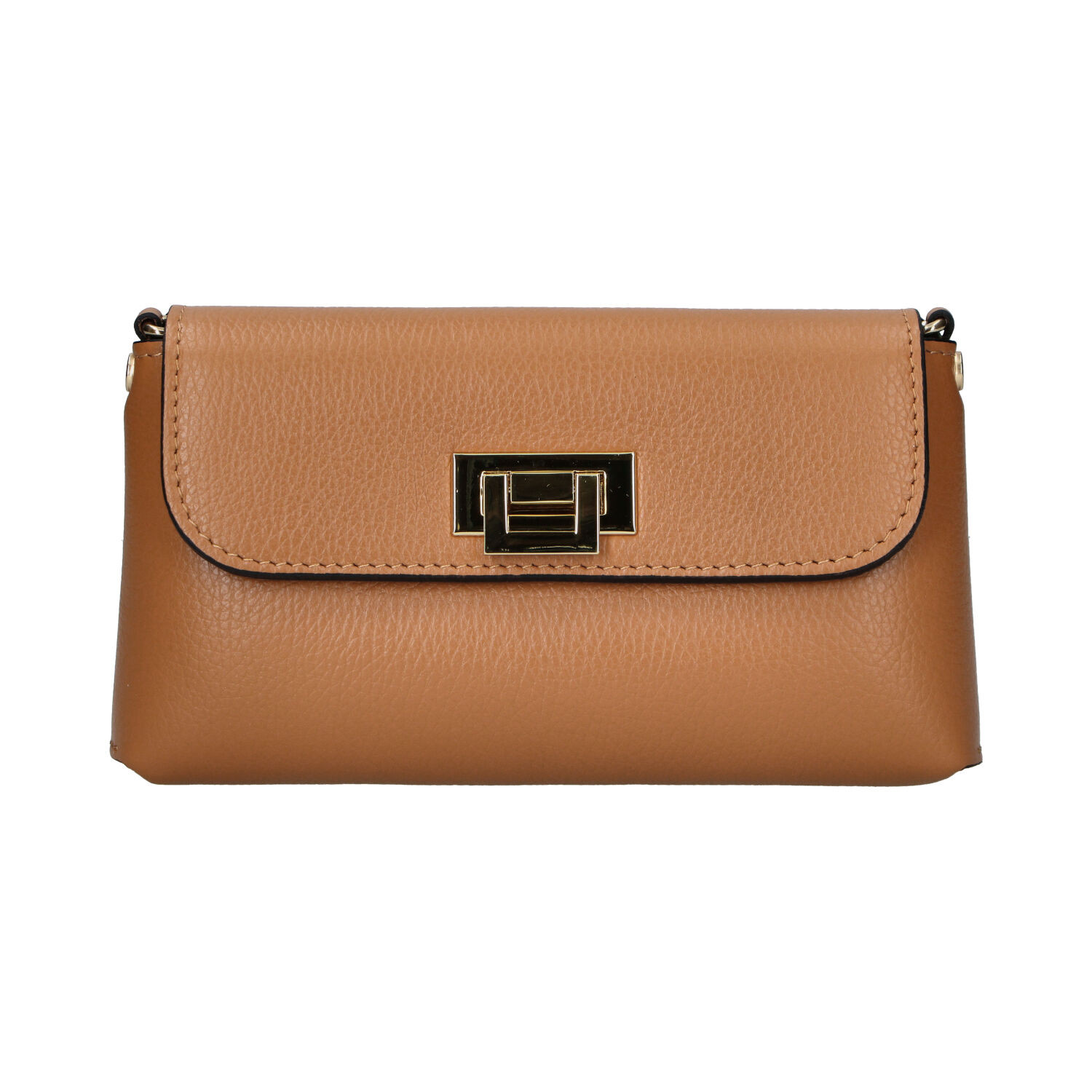 Dámská kožená crossbody kabelka hnědá - Delami Vera Pelle Eryka