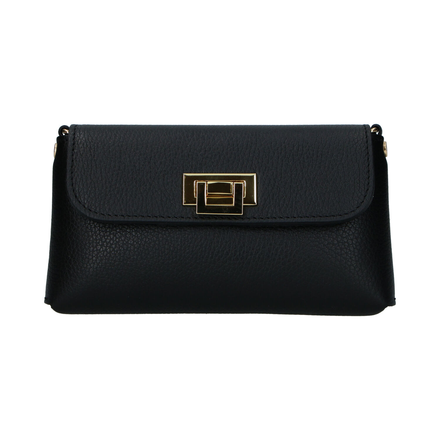 Dámská kožená crossbody kabelka černá - Delami Vera Pelle Eryka