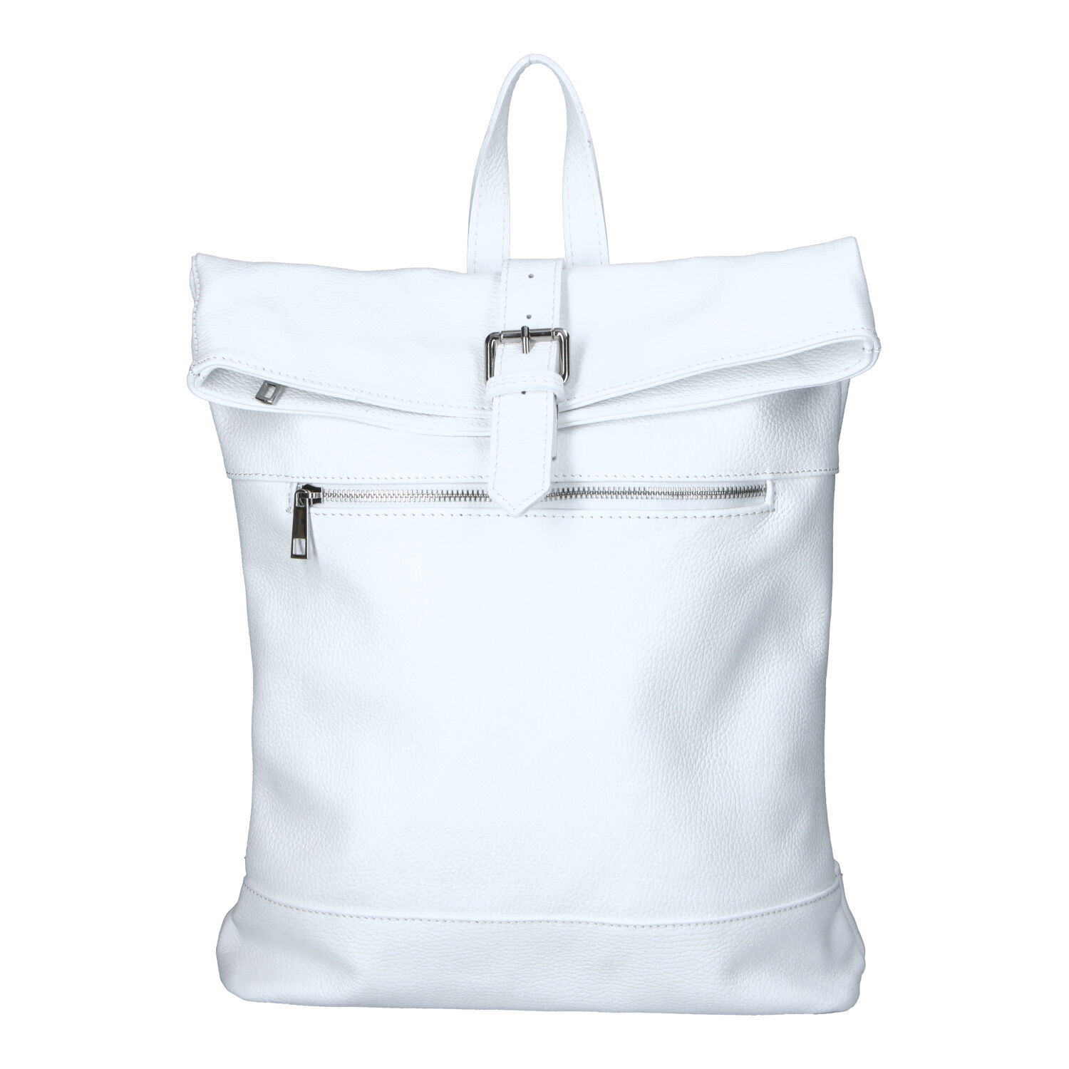 Dámský kožený batoh bílý - Delami Vera Pelle Jorge