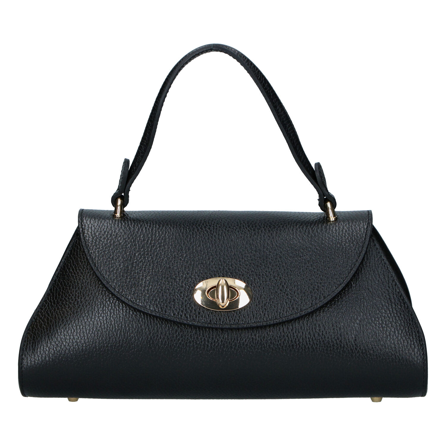 Dámská kožená crossbody kabelka černá - Delami Vera Pelle Koleta