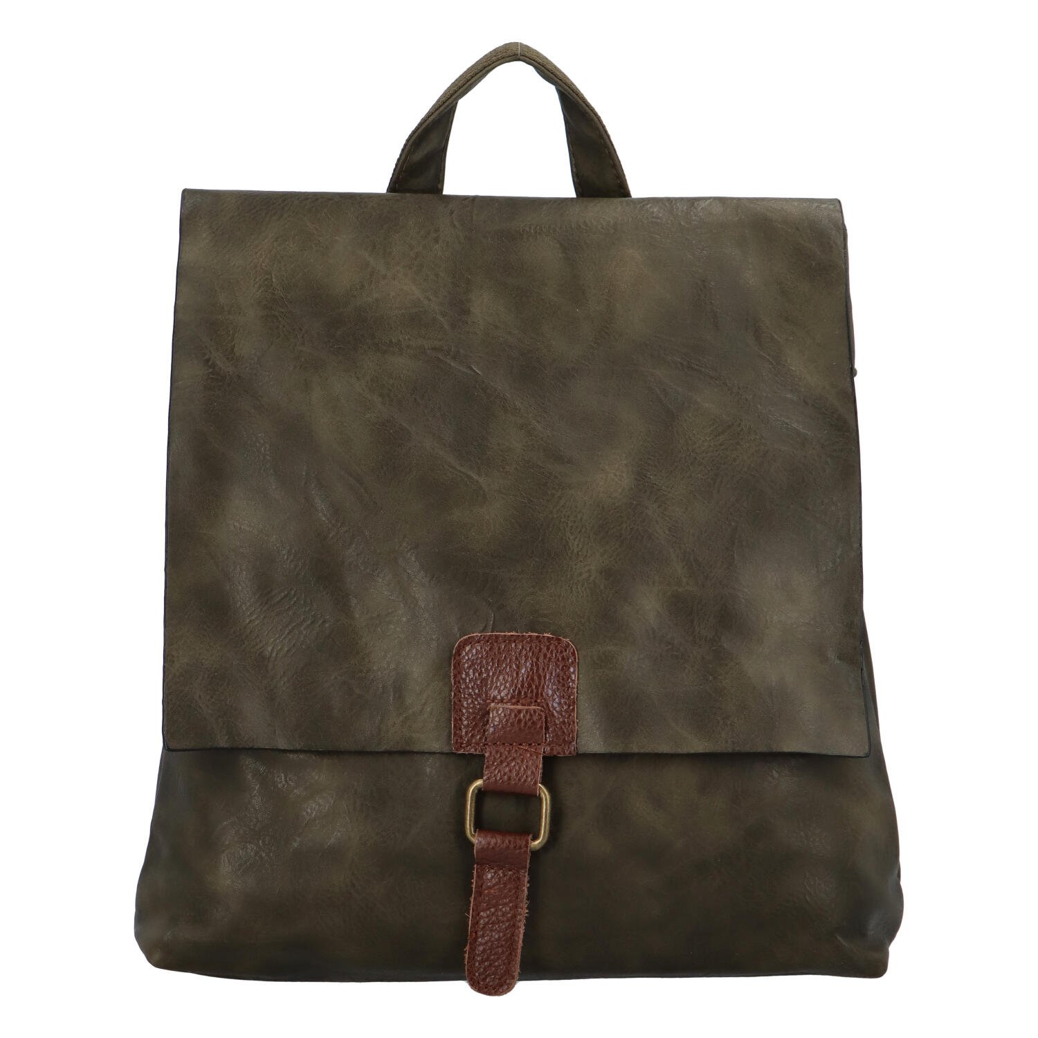 Dámský městský batoh tmavý khaki - Paolo Bags Vivet