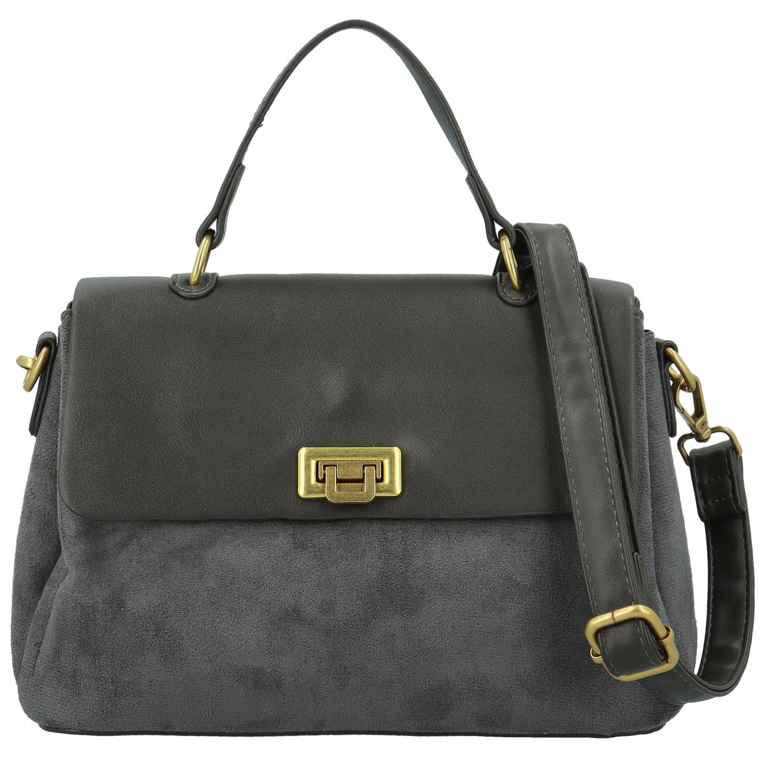 Dámská kabelka do ruky tmavě šedá - Paolo bags Tess