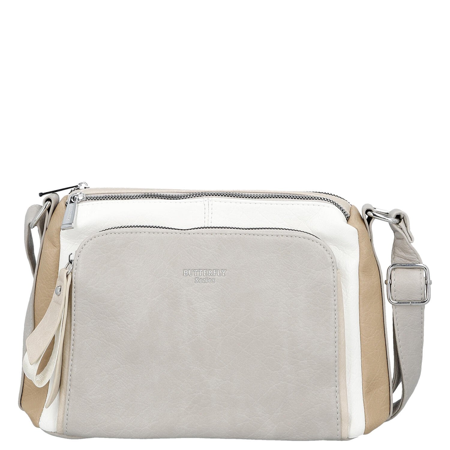 Dámská crossbody kabelka šedá/béžová - Firenze Joelle