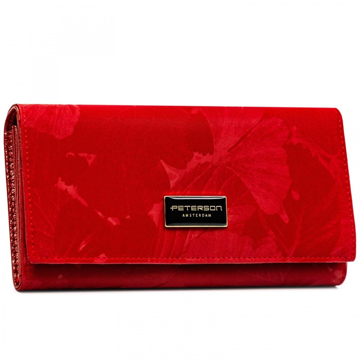 Dámská koženkovo/kožená peněženka červená - Peterson Aniko