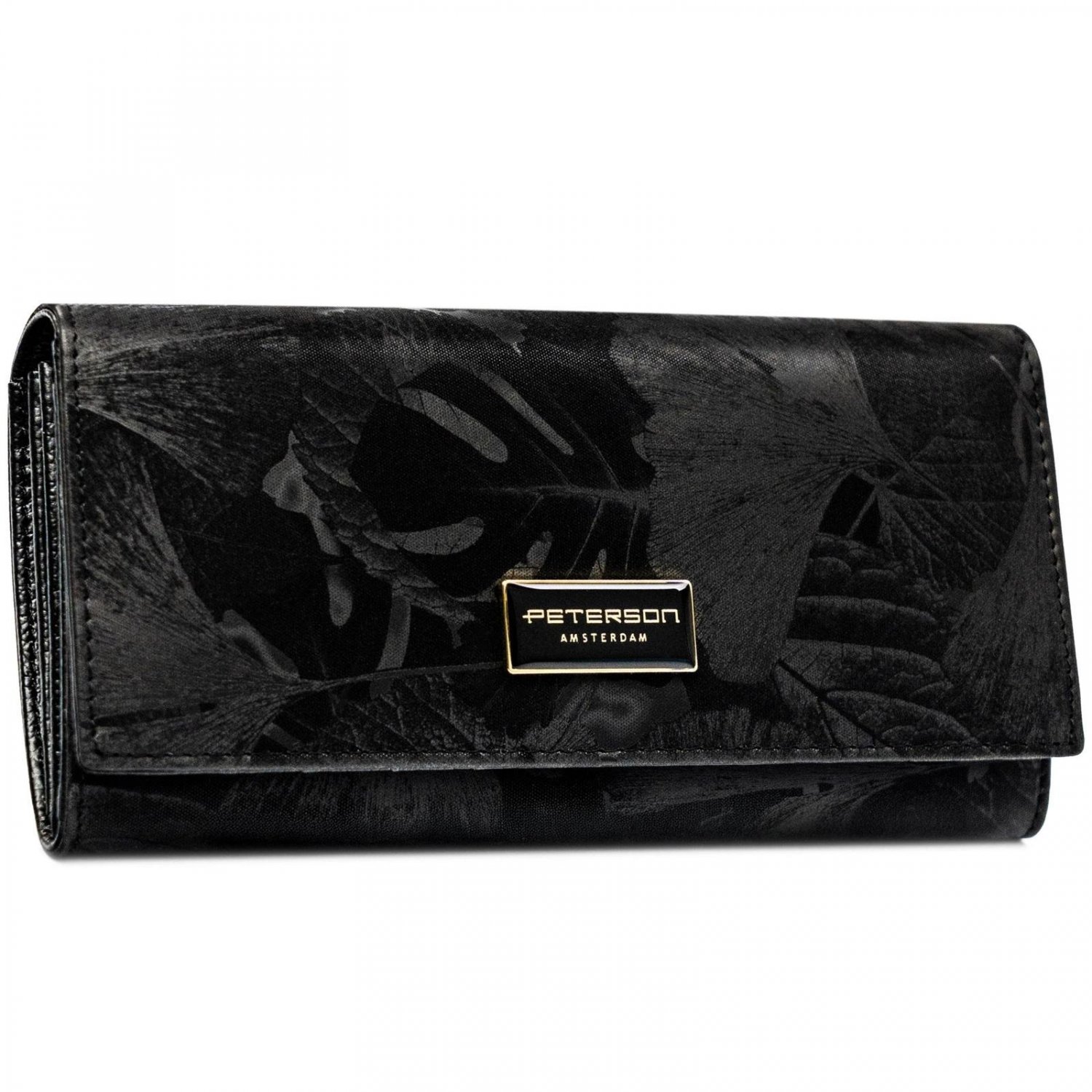 Dámská koženkovo/kožená peněženka černá - Peterson Aniko