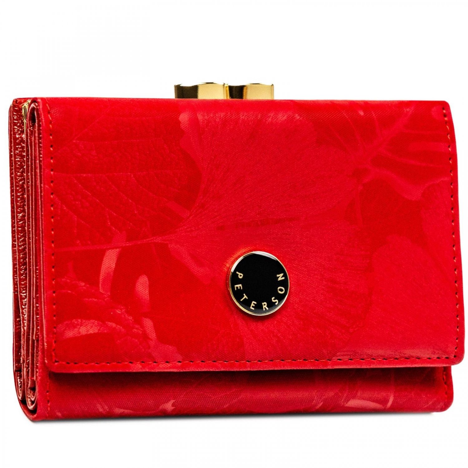 Dámská koženkovo/kožená peněženka červená - Peterson Keriet