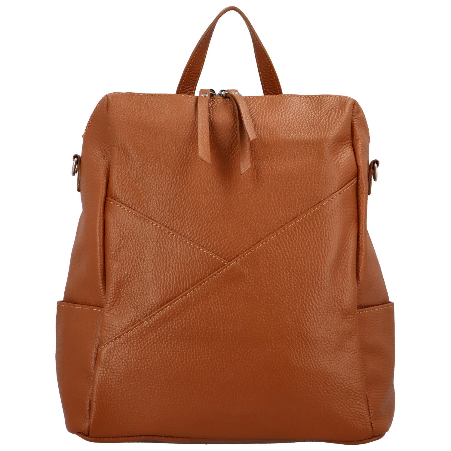 Dámský kožený batoh světle hnědý - Delami Rossan