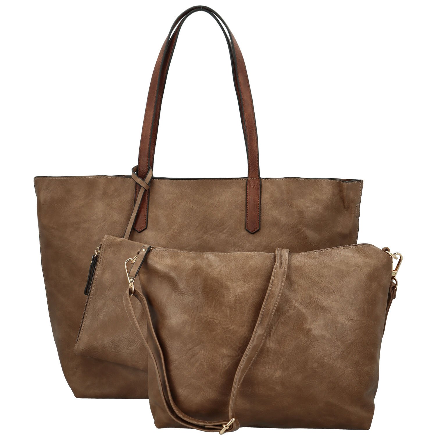 Dámský set kabelek hnědý - Paolo bags Yema