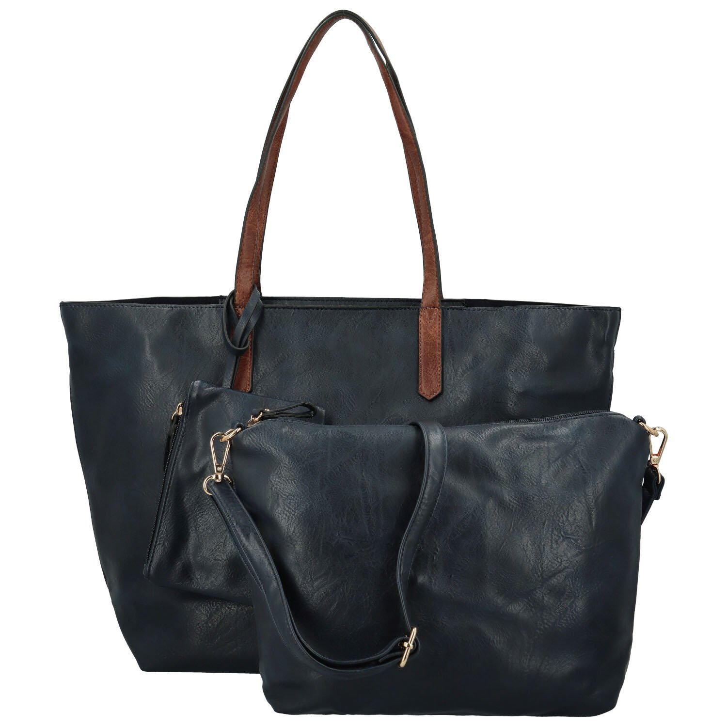 Dámský set kabelek tmavě modrý - Paolo bags Yema