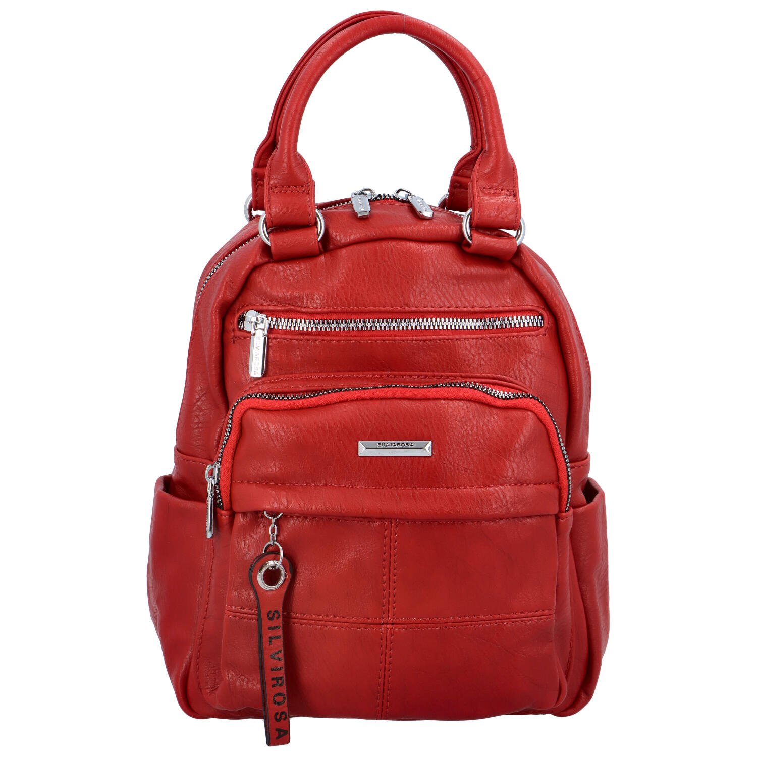 Originální dámský batůžek kabelka červený - Silvia Rosa Begamile