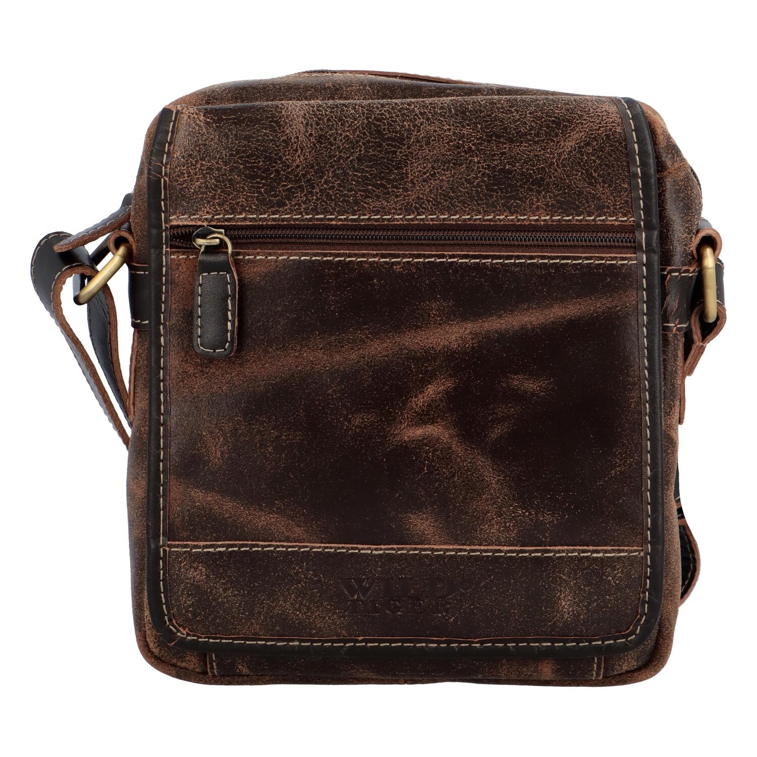 Pánská kožená crossbody taška hnědá - Wild Spencer