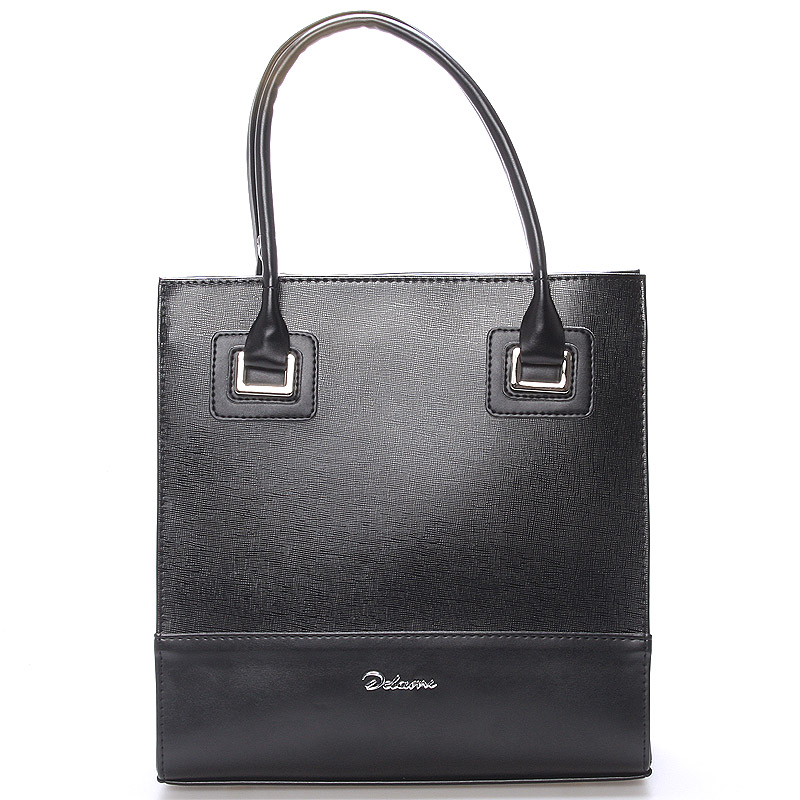 Dámská luxusní lakovaná kabelka černá  - Delami Claudine