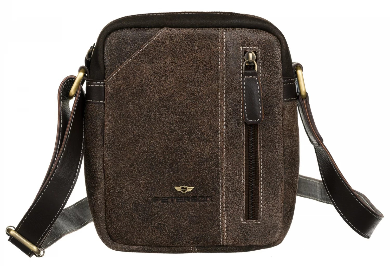 Pánská kožená taška hnědá - Peterson Skylor