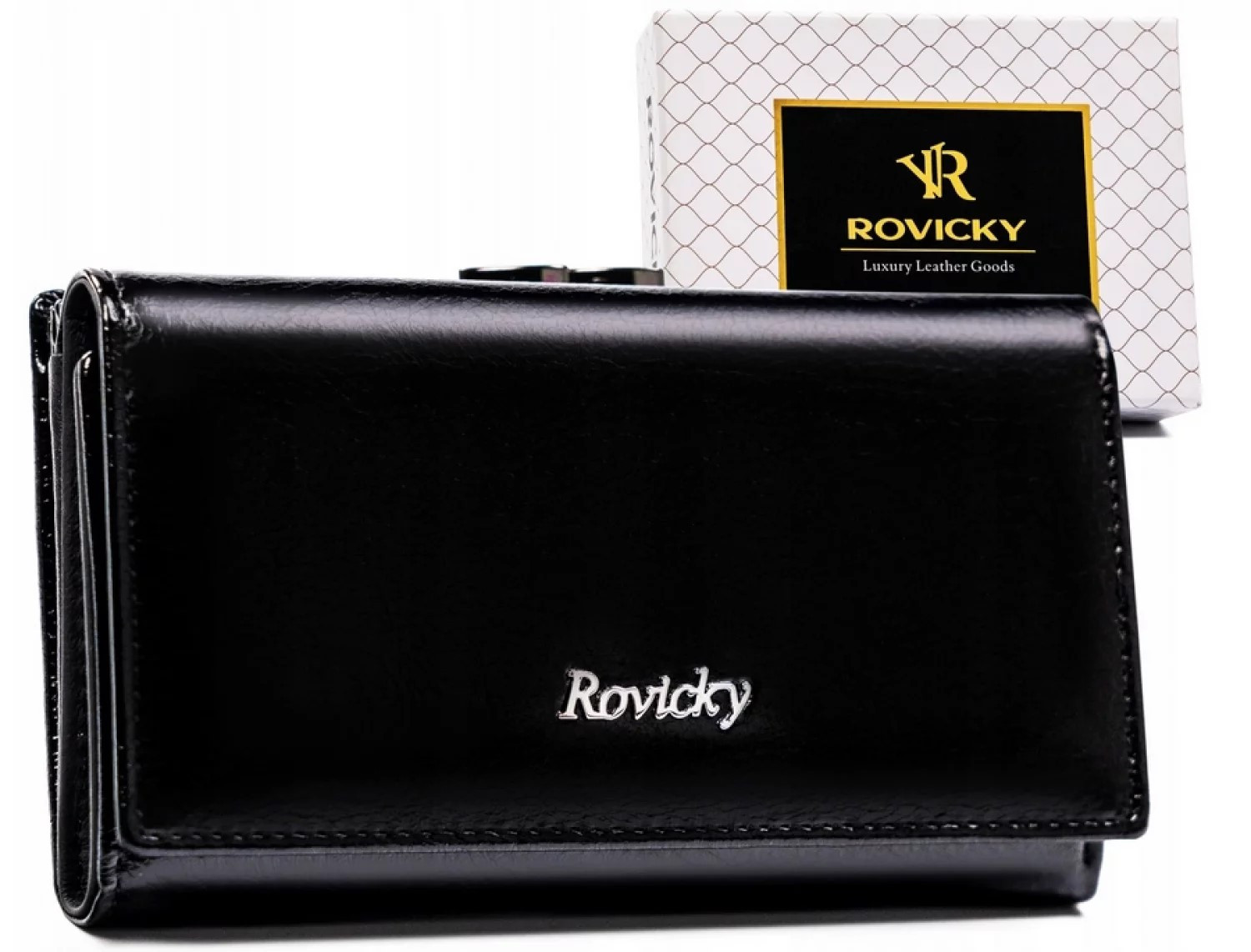 Dámská kožená peněženka černá - Rovicky Gabra