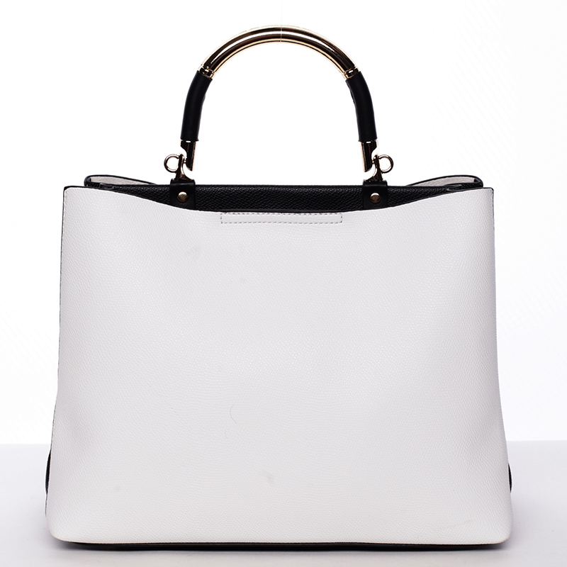 Exkluzivní měkká dámská kabelka do ruky bílá - Tomassini Kyndall