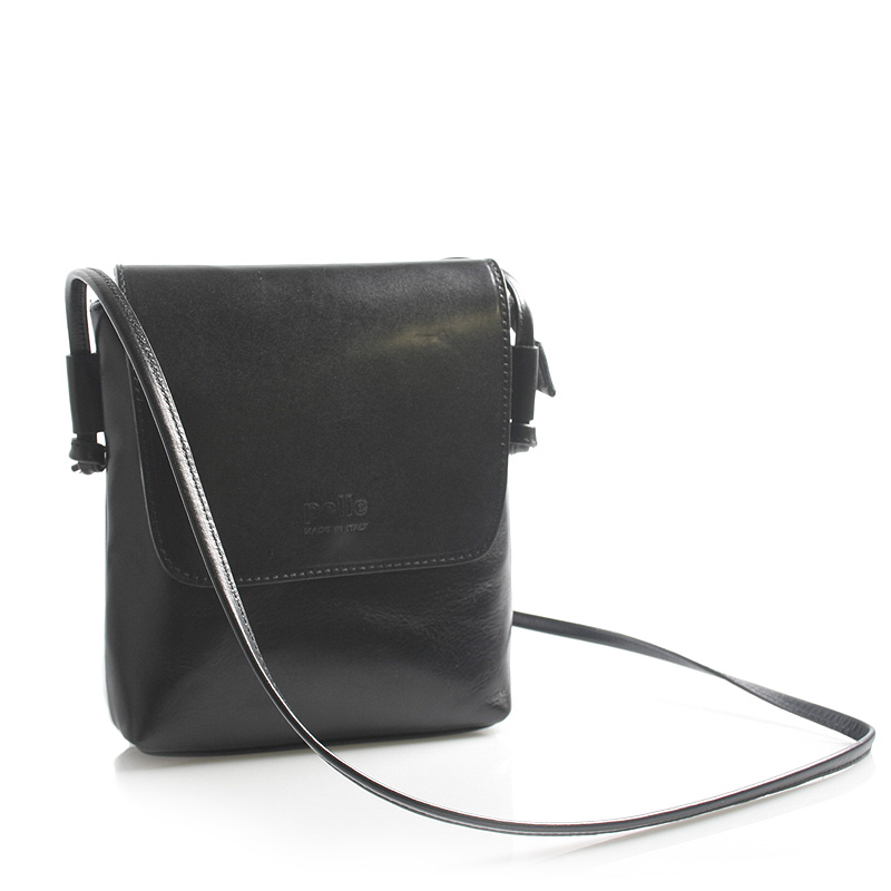 Černá kožená crossbody kabelka ItalY Tamia